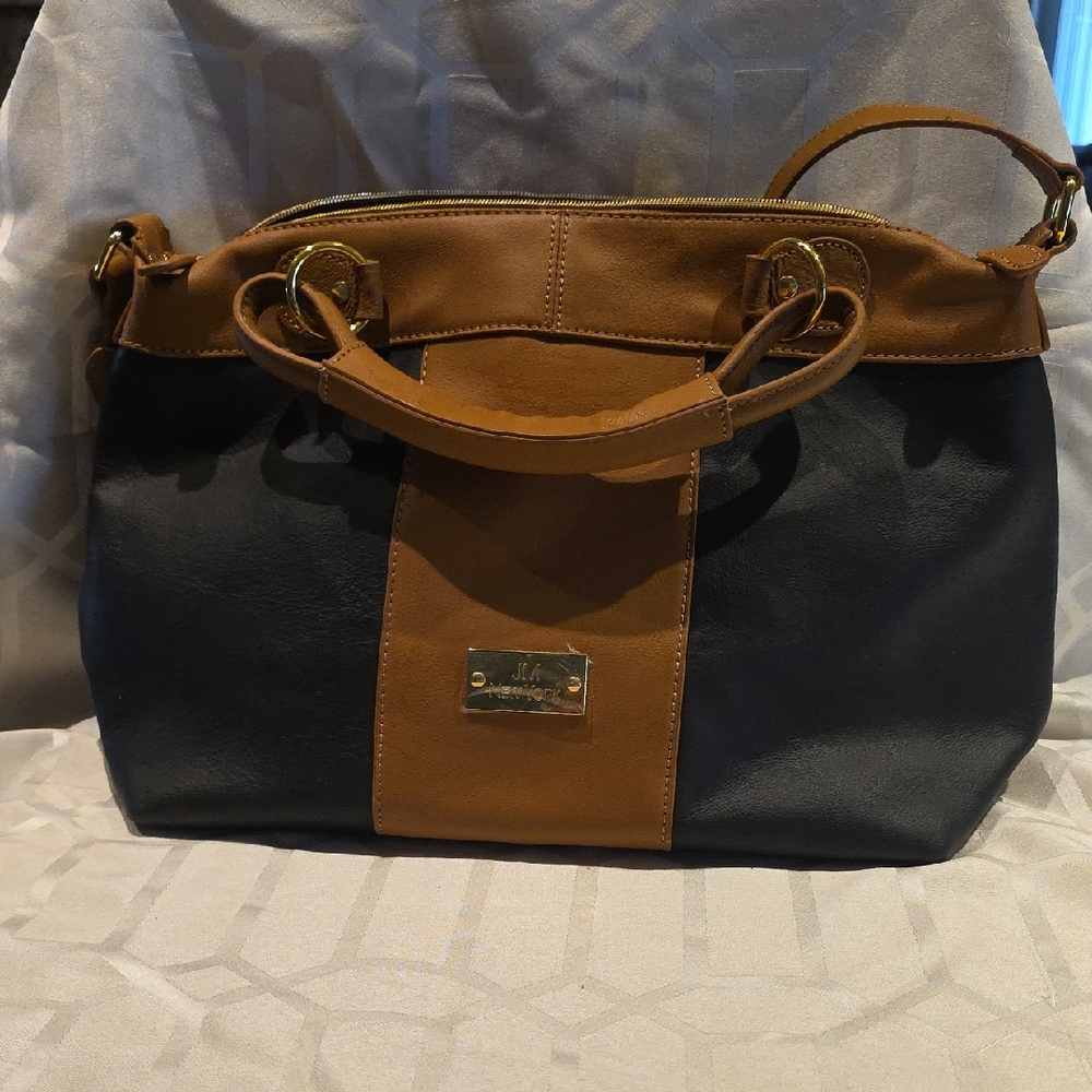 JM New York Two-Tone Black and Brown Women's Bag